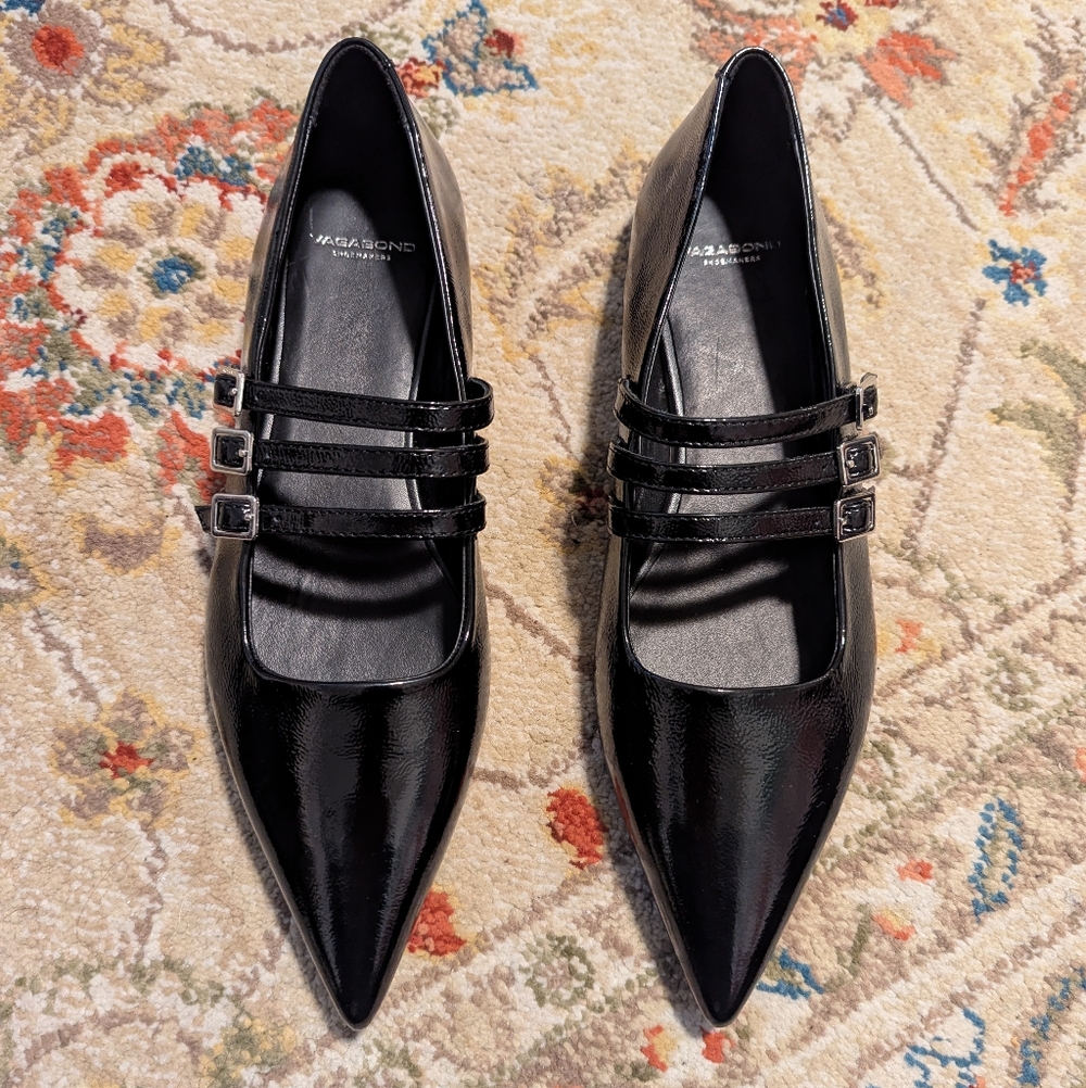 Vagabond Hermine pointed-toe buckle flats - Picture 3 of 11